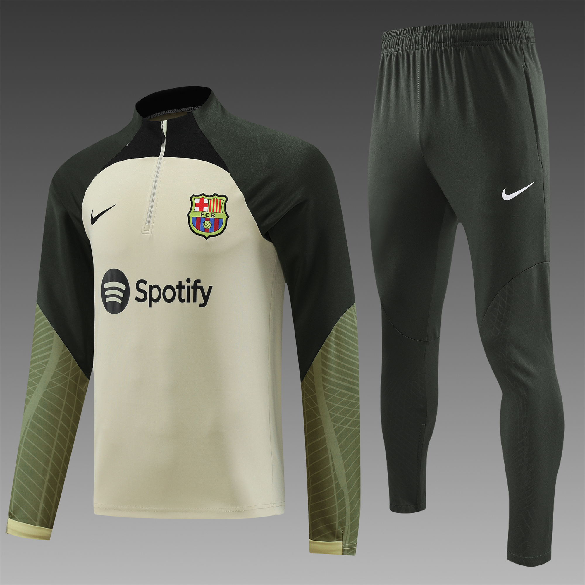 Barcelona 23-24 Long Sleeve Training Set Green